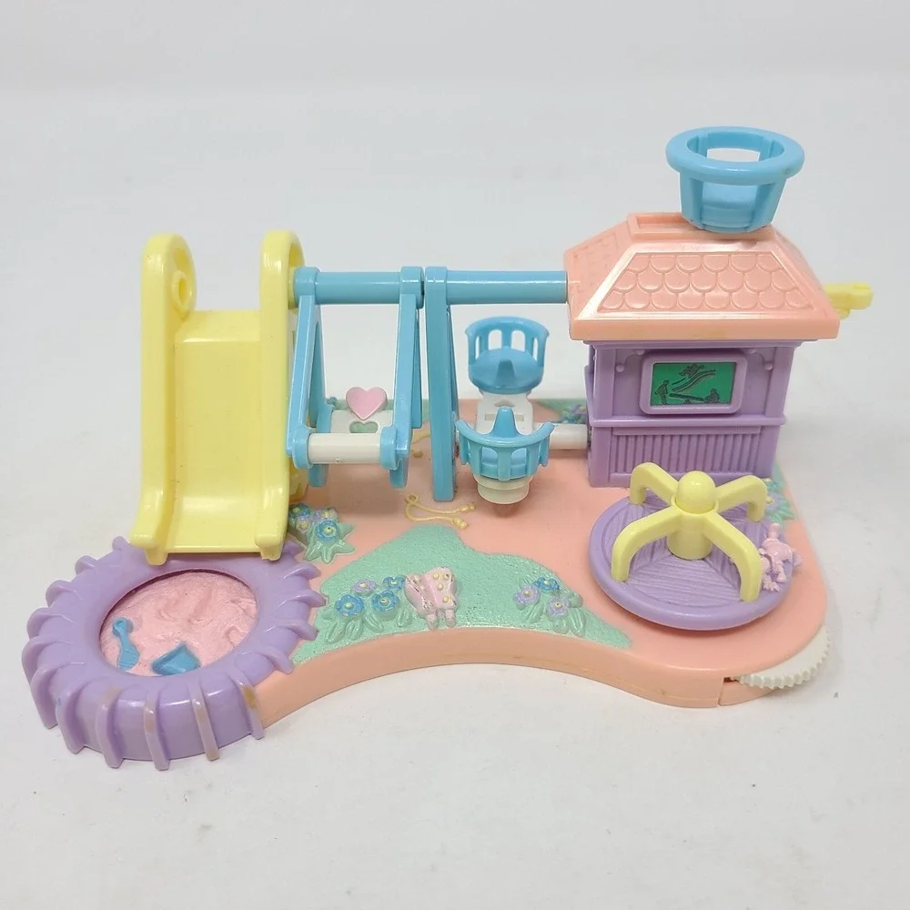Vintage Mimi And The Goo Goos Swing Set Playground Bluebird 1994 Polly Pocket